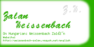 zalan weissenbach business card